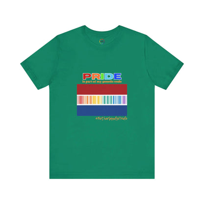 Netherlands PRIDE-Bar Code Unisex Short Sleeve Tee - Celebrating LGBTQ+ Printify