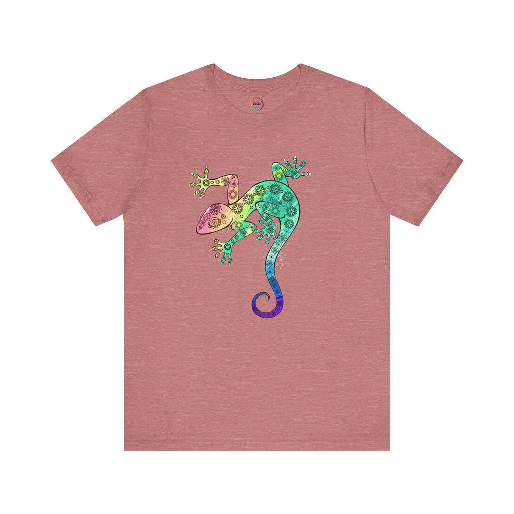 Rainbow Gecko Unisex Tee - Vibrant Nature-Inspired Design