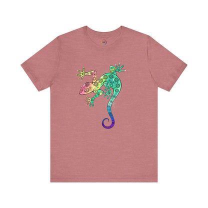 Rainbow Gecko Unisex Tee - Vibrant Nature-Inspired Design Printify