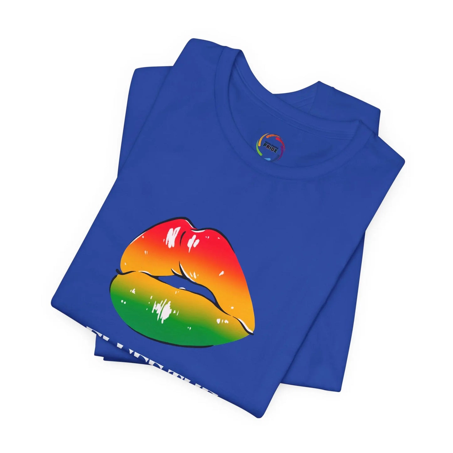 Fluff The Haters Rainbow Lips Tee — Funny Empowerment Graphic T-Shirt Printify