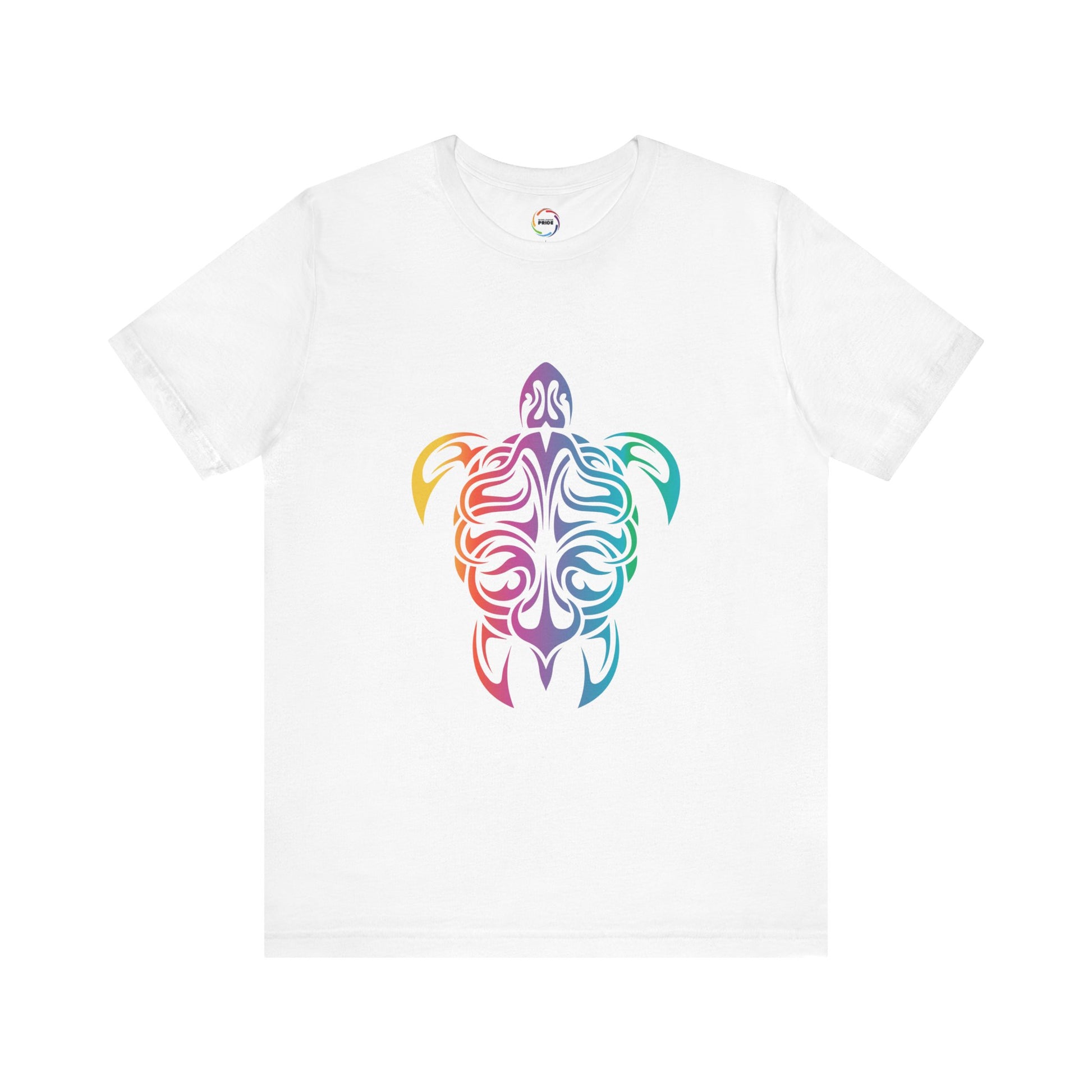 Colorful Tribal Turtle Unisex Short Sleeve Tee - Eco-Friendly Summer Wear