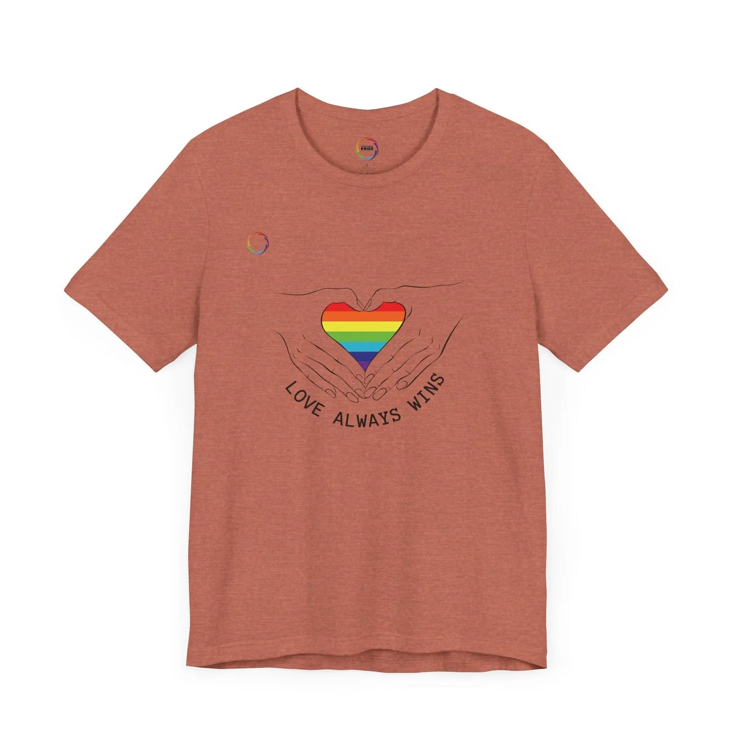 PRIDE Heart Bella+Canvas Unisex Tee - "Love Always Wins" Printify