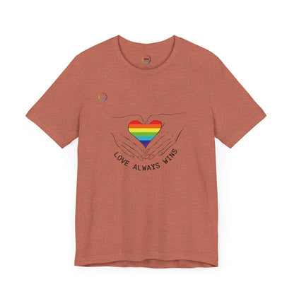 PRIDE Heart Bella+Canvas Unisex Tee - "Love Always Wins" Printify