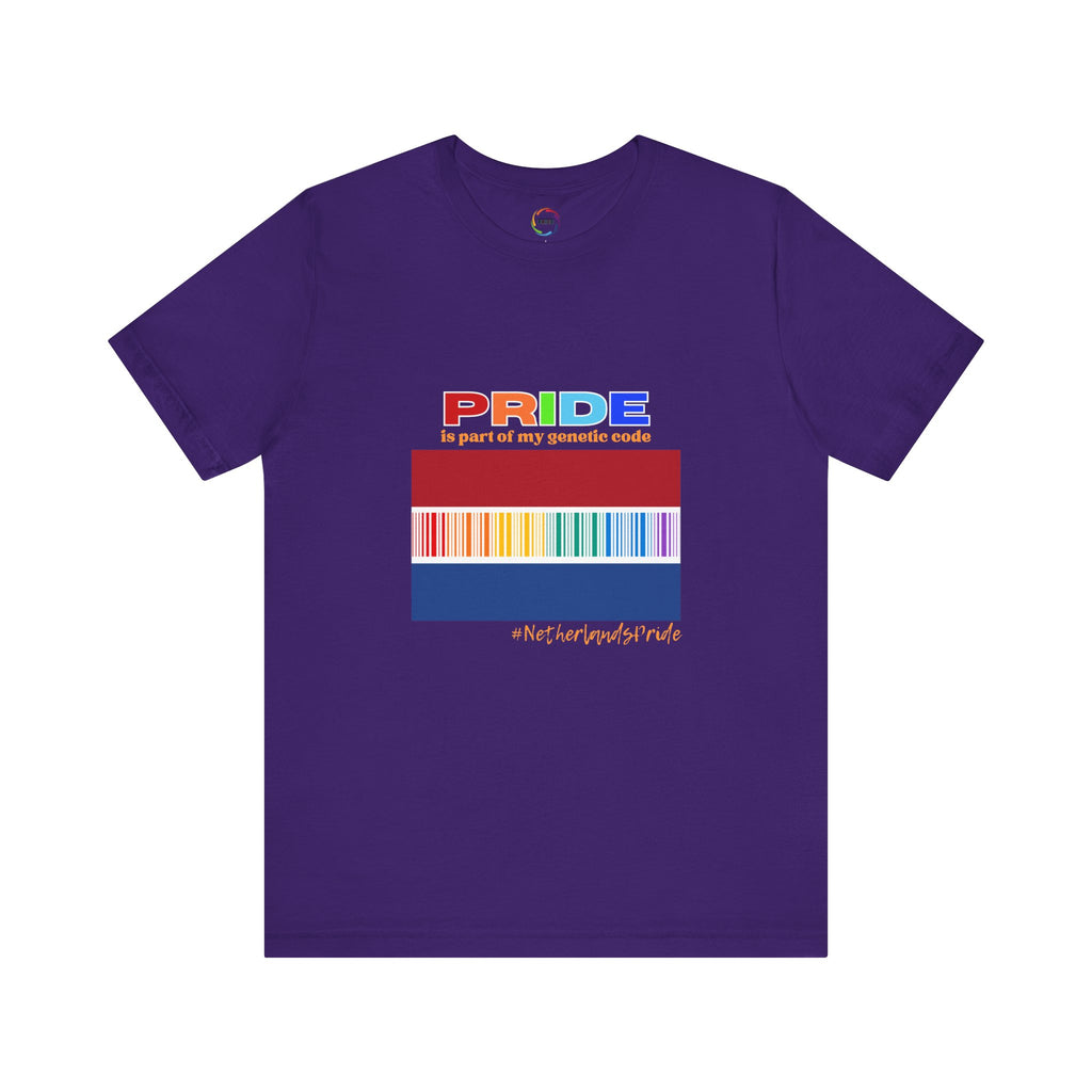 Netherlands PRIDE-Bar Code Unisex Short Sleeve Tee - Celebrating LGBTQ+