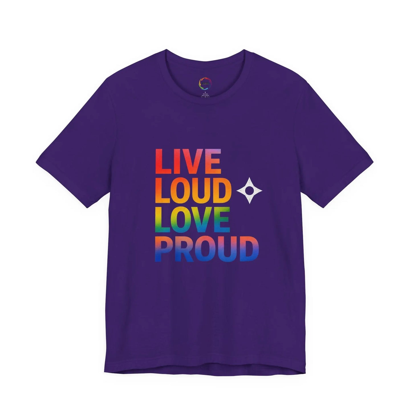 Live Loud Love Proud T-Shirt — Rainbow Pride Tee Printify