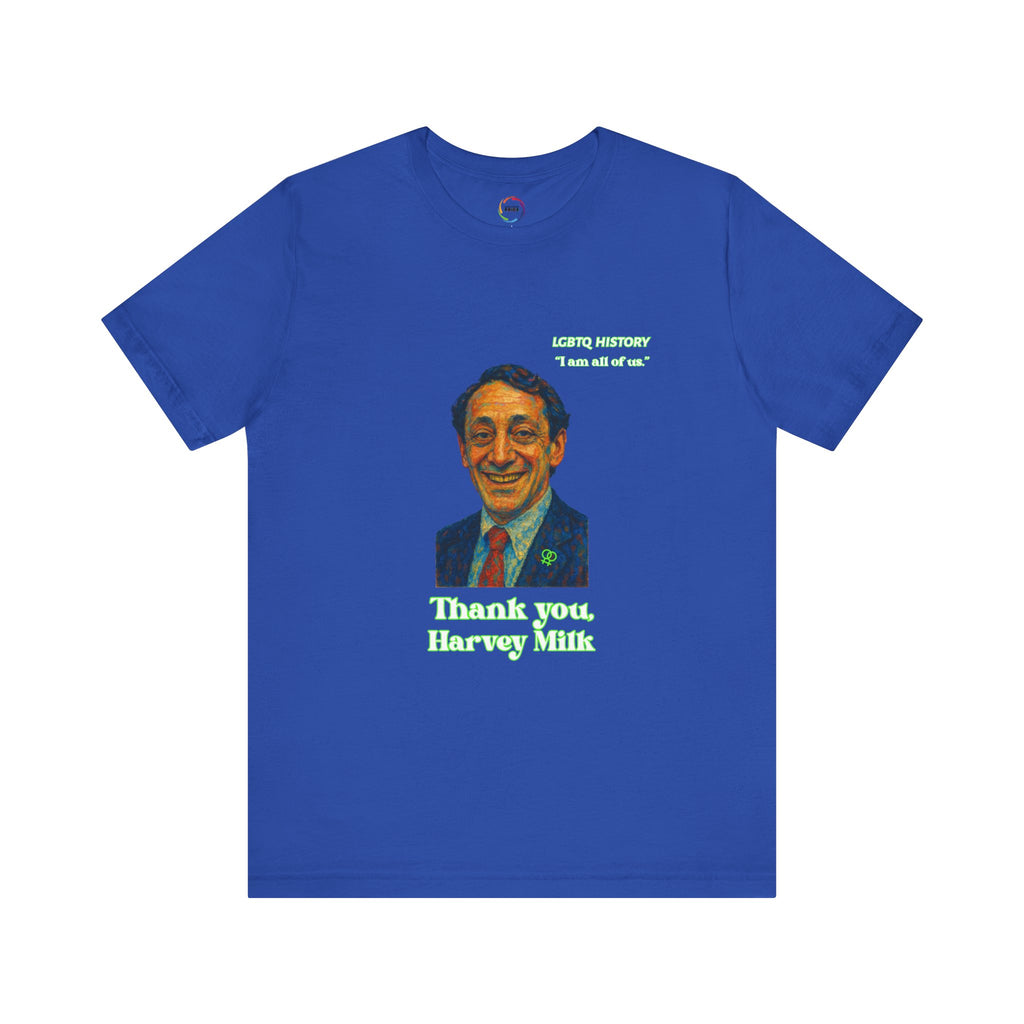 Thank you Harvey Milk Tribute Tee, Unisex T-Shirt, LGBTQ+ Pride Shirt