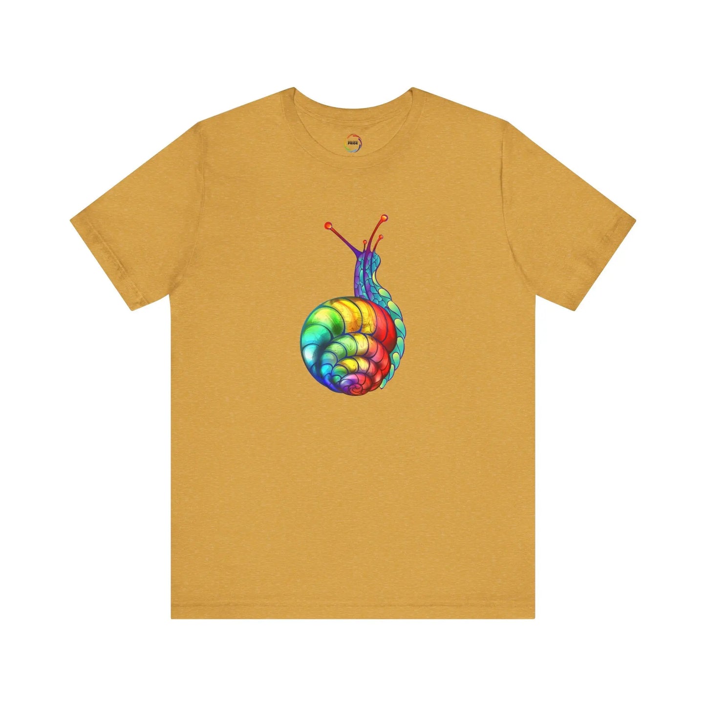Rainbow Snail Unisex Jersey Tee - Colorful Short Sleeve Shirt Printify