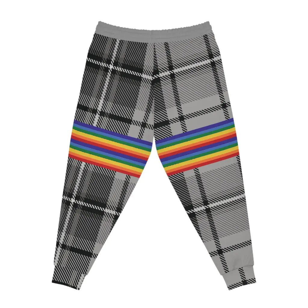 Trendy PRIDE Plaid Athletic Joggers - Unisex Activewear Printify