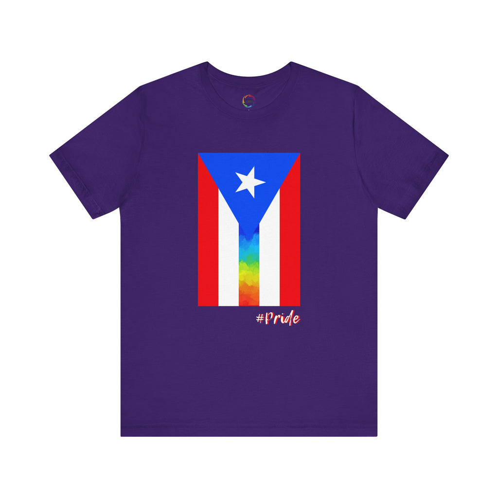 Puerto Rican PRIDE Flag Tee - Unisex Short Sleeve T-Shirt for LGBTQ community