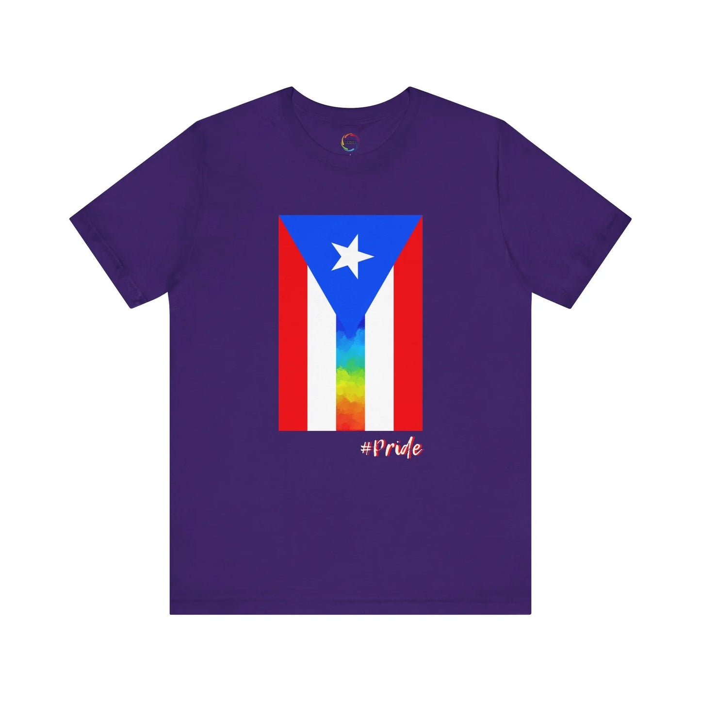 Puerto Rican PRIDE Flag Tee - Unisex Short Sleeve T-Shirt for LGBTQ community Printify