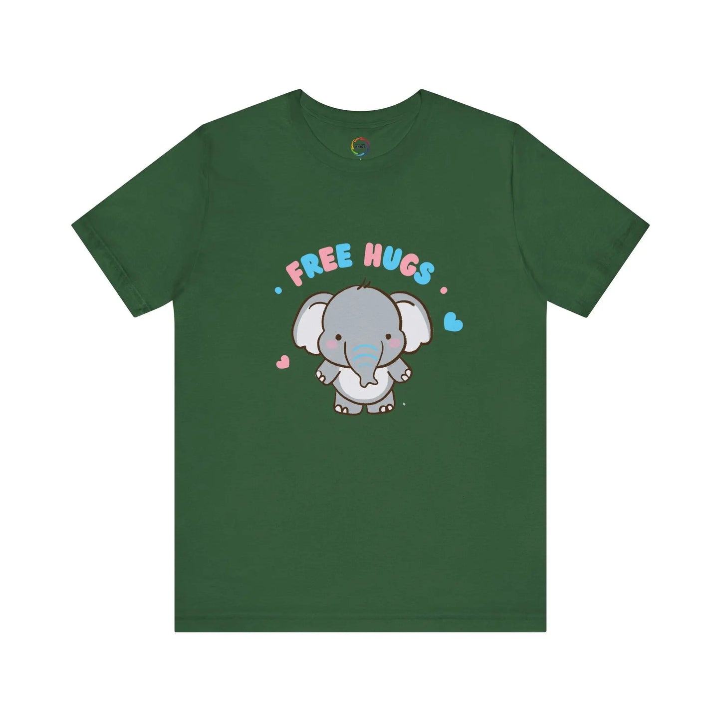 Cute Elephant 'Free Hugs' Unisex Short Sleeve Tee Printify