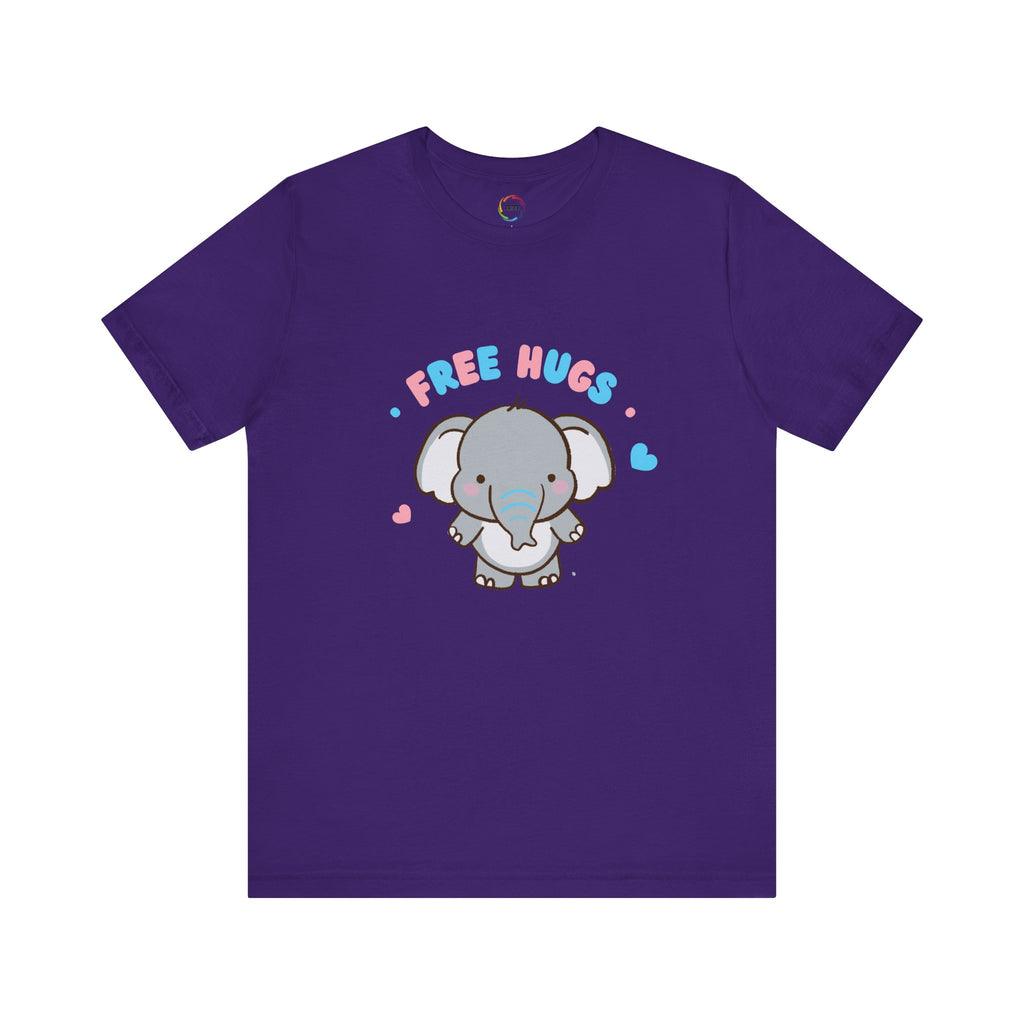 Cute Elephant 'Free Hugs' Unisex Short Sleeve Tee