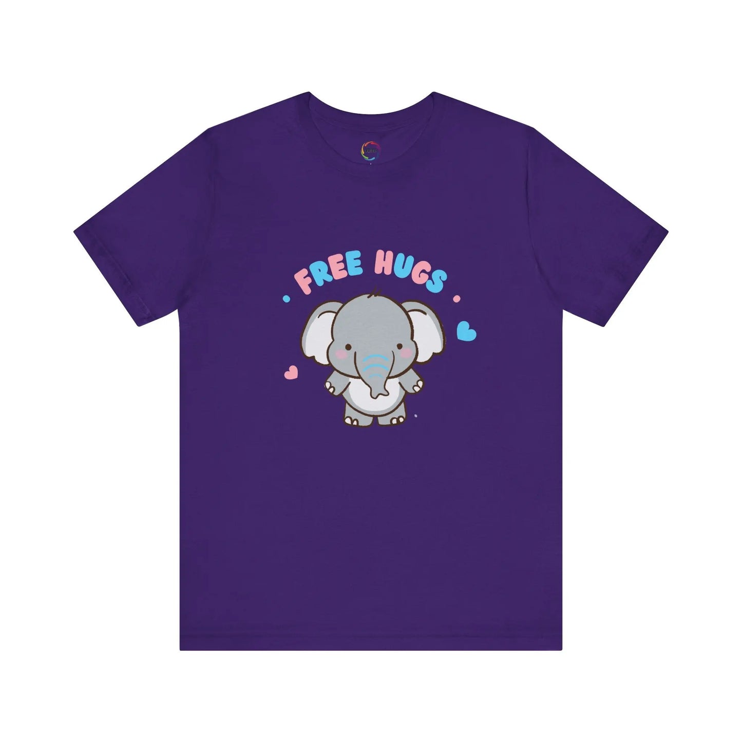 Cute Elephant 'Free Hugs' Unisex Short Sleeve Tee Printify