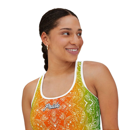 PRIDE Rainbow Floral Women's Tank Top Printify