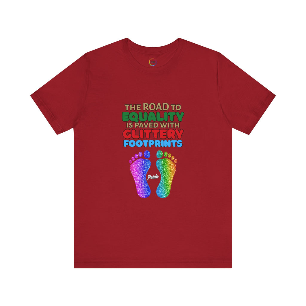 Glitter Footprints Equality Tee - Unisex PRIDE T-Shirt
