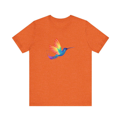 PRIDE Rainbow Hummingbird T-Shirt | Unisex Short Sleeve Tee Printify