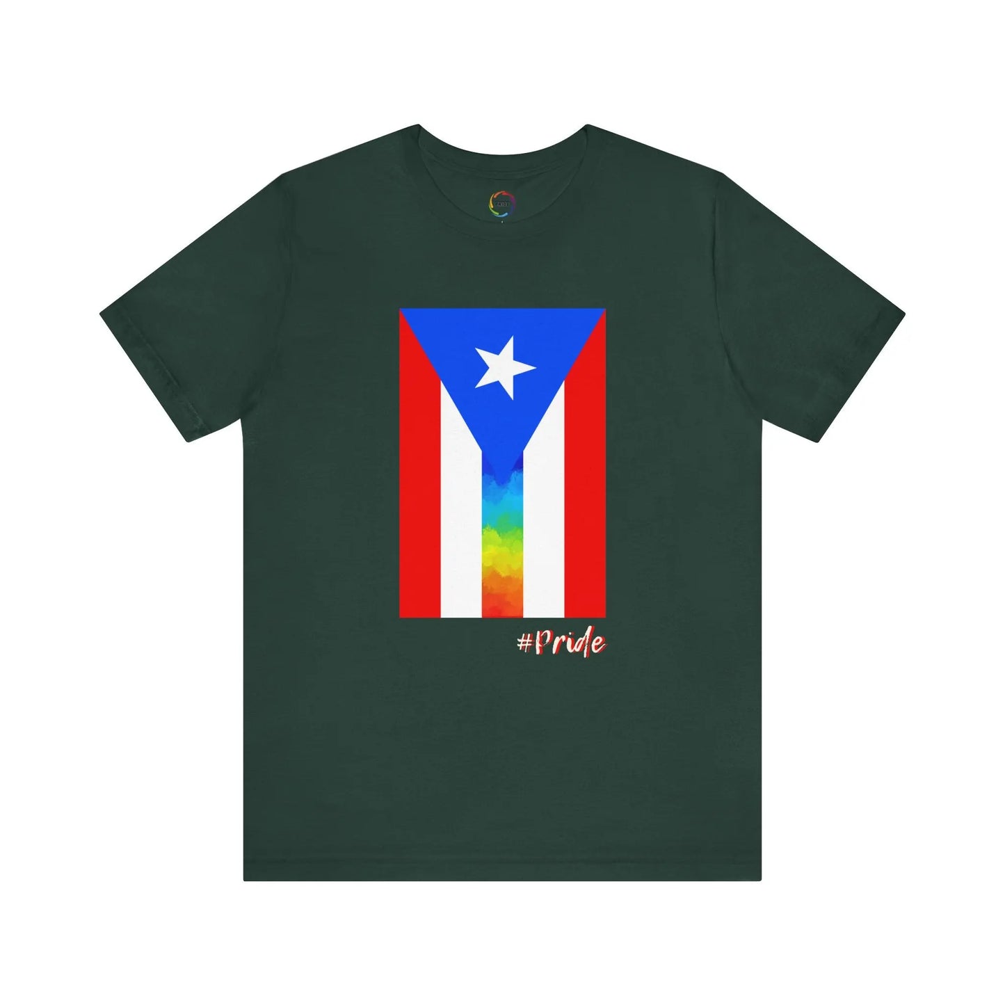 Puerto Rican PRIDE Flag Tee - Unisex Short Sleeve T-Shirt for LGBTQ community Printify