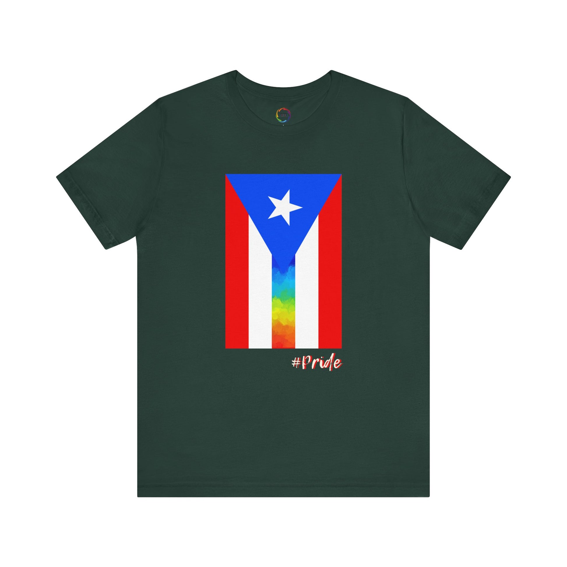 Puerto Rican PRIDE Flag Tee - Unisex Short Sleeve T-Shirt for LGBTQ community