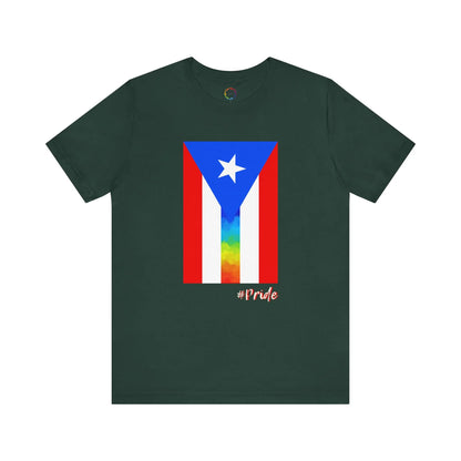 Puerto Rican PRIDE Flag Tee - Unisex Short Sleeve T-Shirt for LGBTQ community Printify