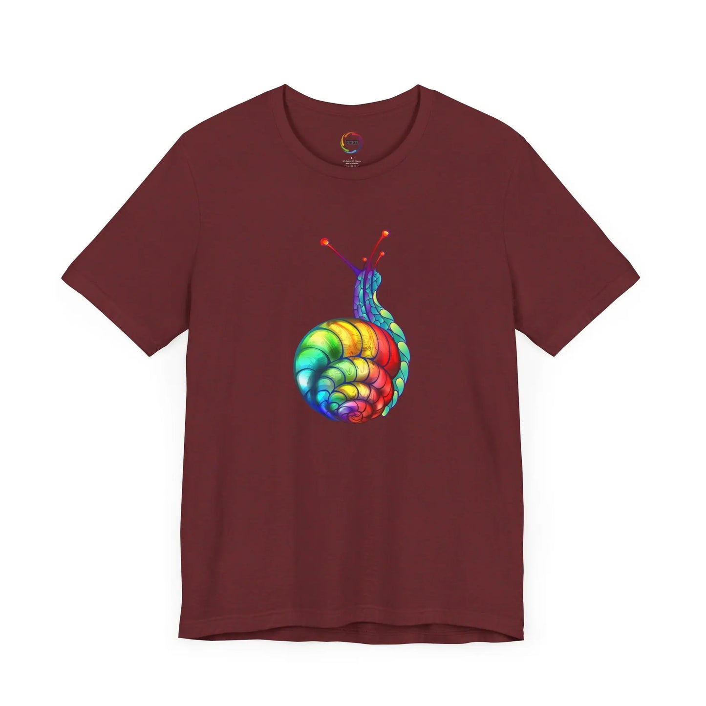 Rainbow Snail Unisex Jersey Tee - Colorful Short Sleeve Shirt Printify