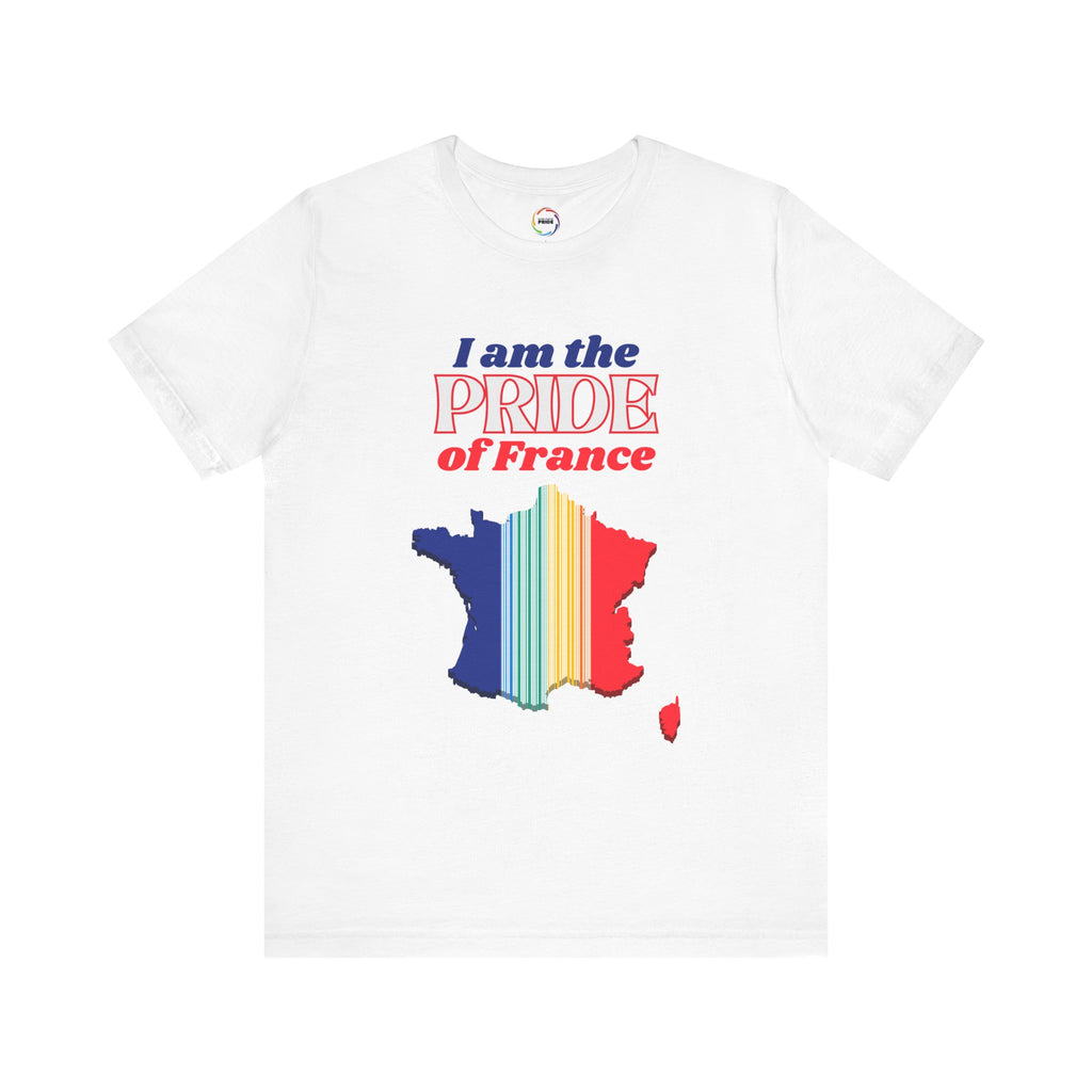 I Am the PRIDE of France T-Shirt - Unisex Tee with Rainbow Map Design