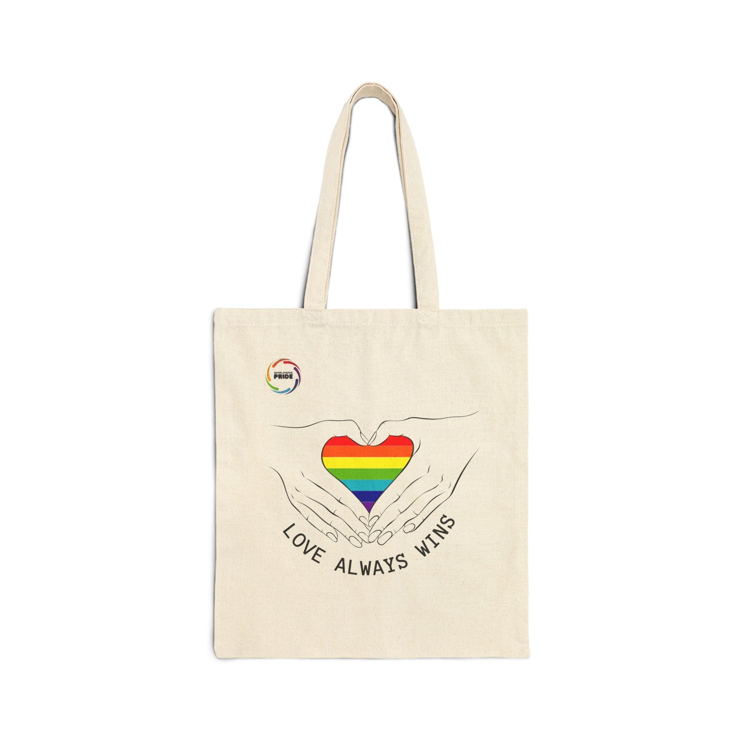 Love Always Wins Eco-Friendly Canvas Tote Bag