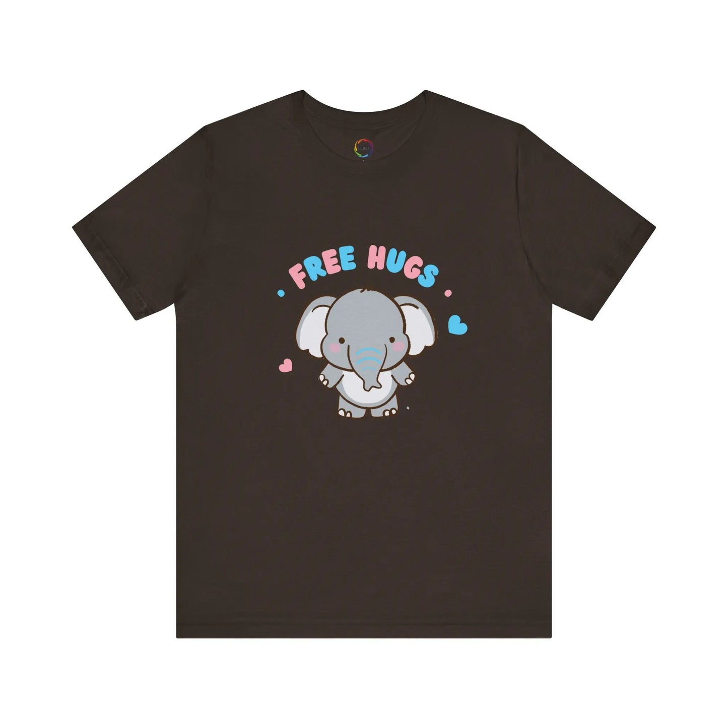 Cute Elephant 'Free Hugs' Unisex Short Sleeve Tee Printify