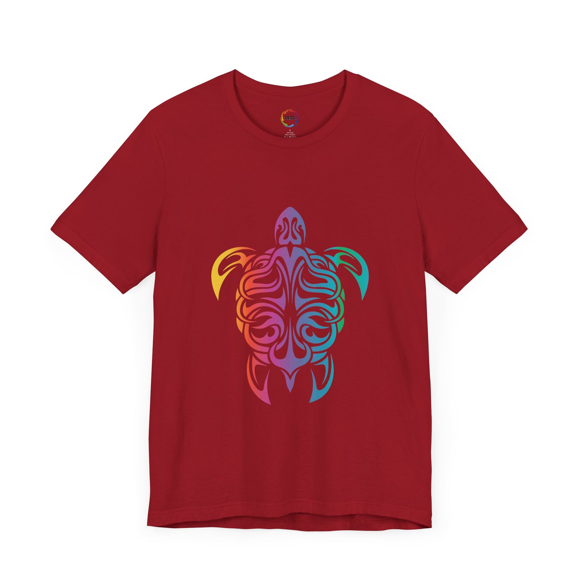Colorful Tribal Turtle Unisex Short Sleeve Tee - Eco-Friendly Summer Wear
