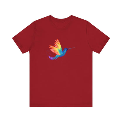 PRIDE Rainbow Hummingbird T-Shirt | Unisex Short Sleeve Tee Printify
