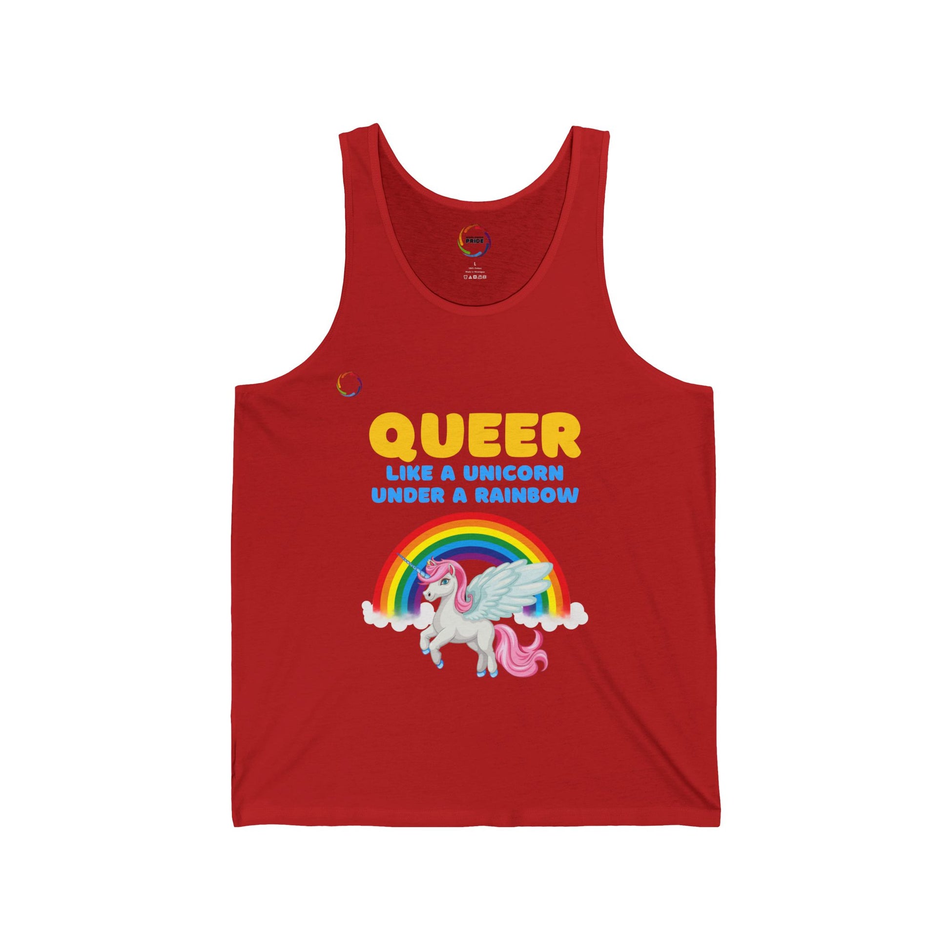 Queer Unicorn under the Rainbow Tank