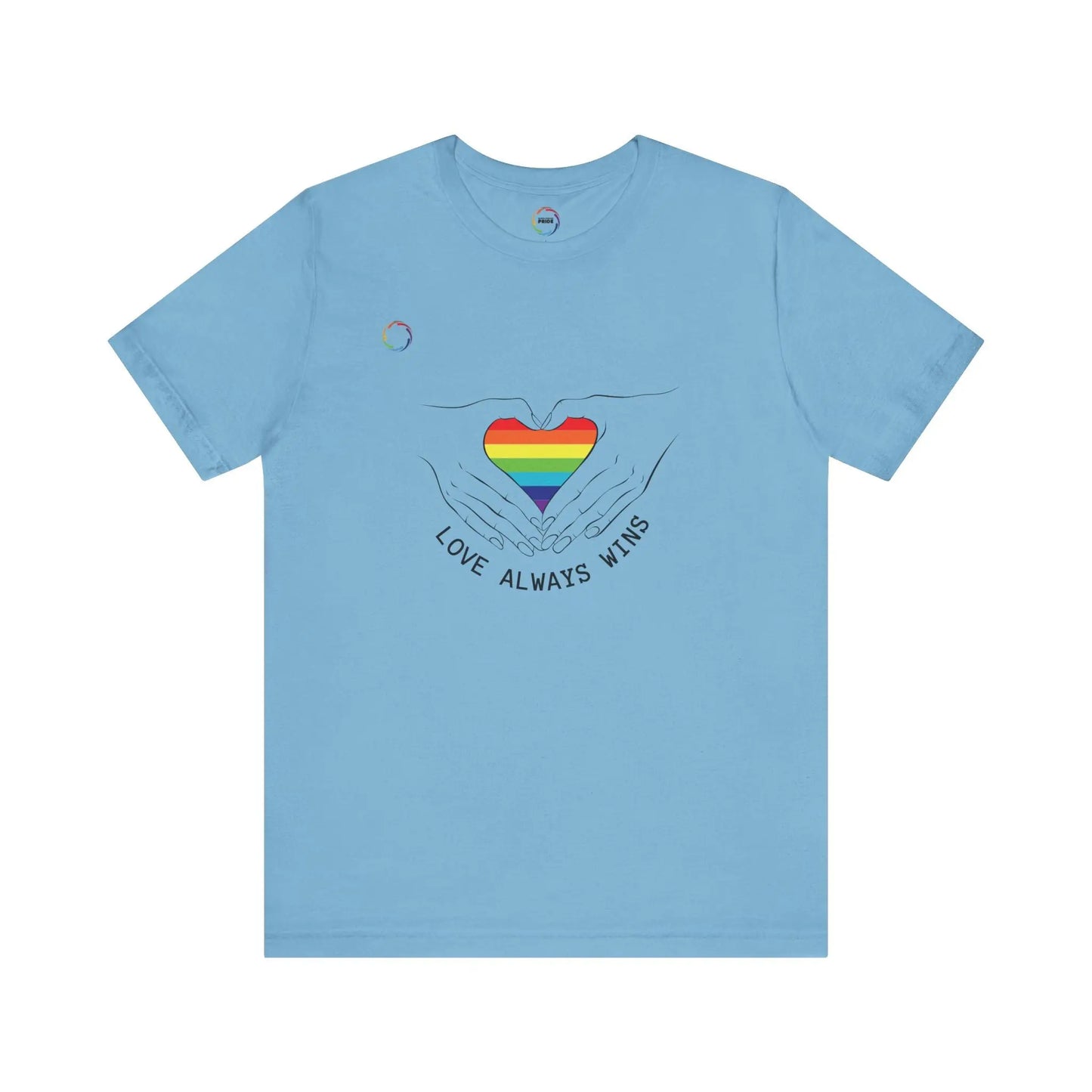 PRIDE Heart Bella+Canvas Unisex Tee - "Love Always Wins" Printify