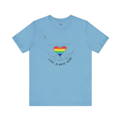 PRIDE Heart Bella+Canvas Unisex Tee - "Love Always Wins" Printify
