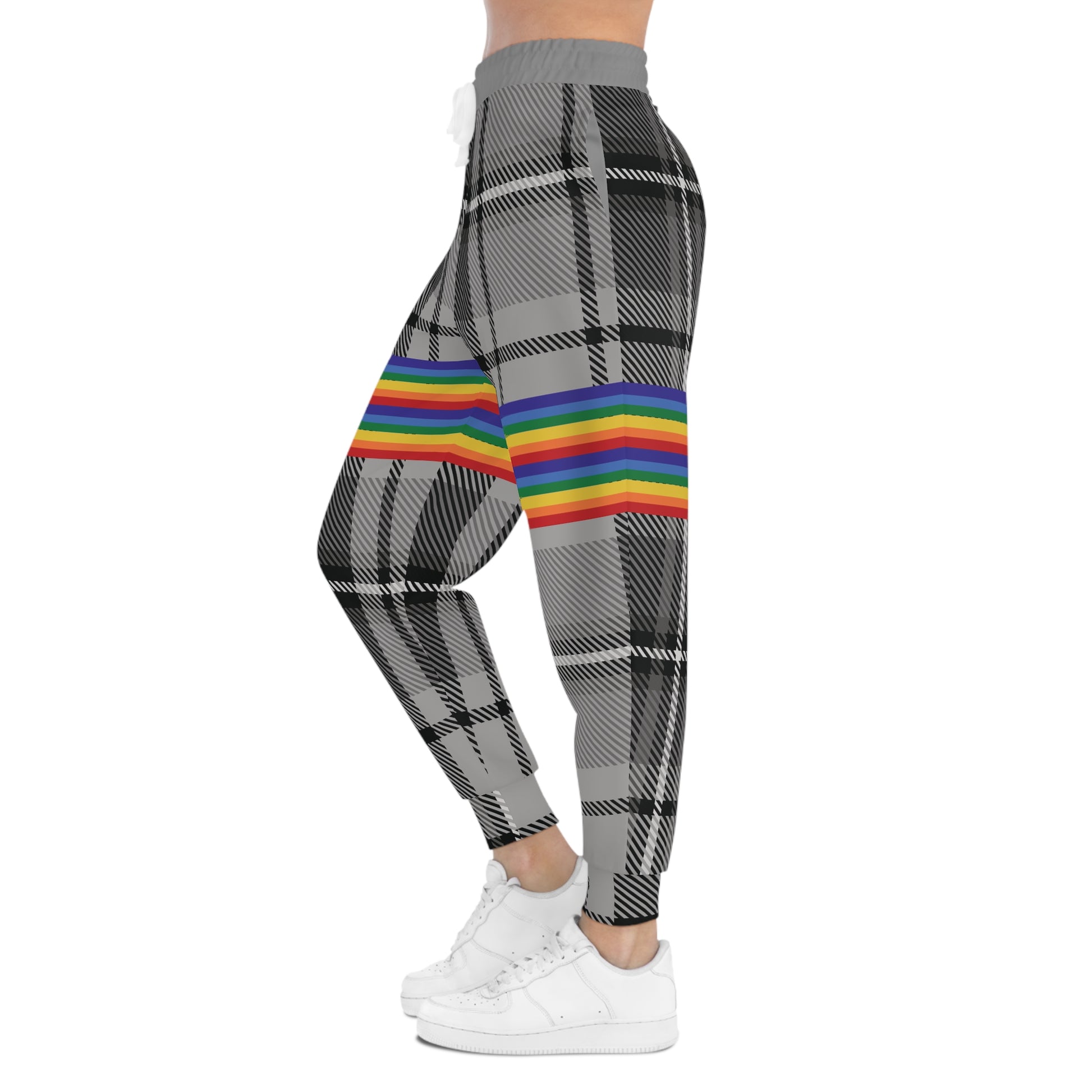 Trendy PRIDE Plaid Athletic Joggers - Unisex Activewear