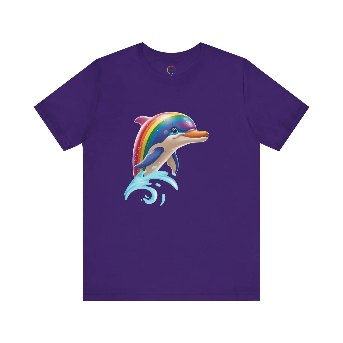PRIDE- Rainbow Dolphin Unisex Tee - Fun Summer Shirt Printify