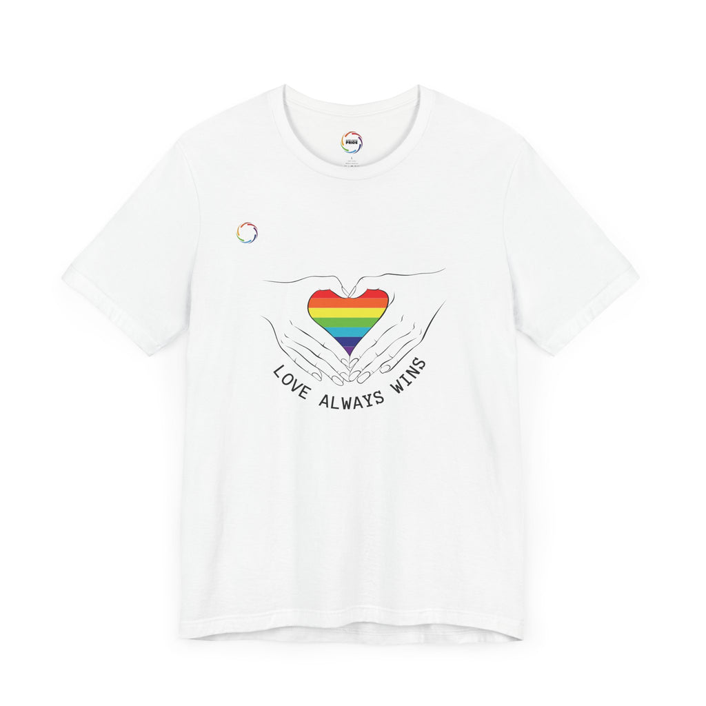 PRIDE Heart Bella+Canvas Unisex Tee - "Love Always Wins"