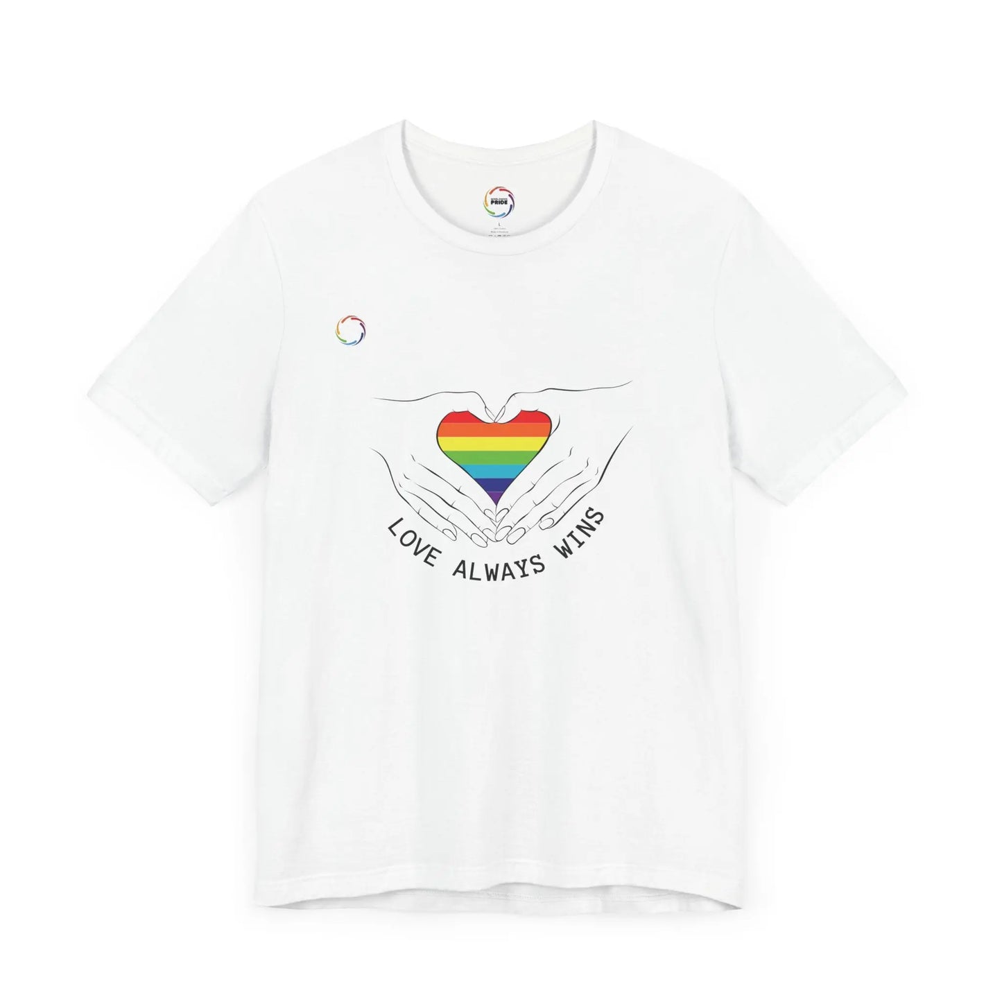 PRIDE Heart Bella+Canvas Unisex Tee - "Love Always Wins" Printify
