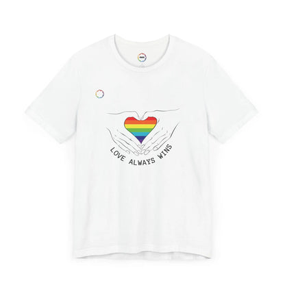 PRIDE Heart Bella+Canvas Unisex Tee - "Love Always Wins" Printify