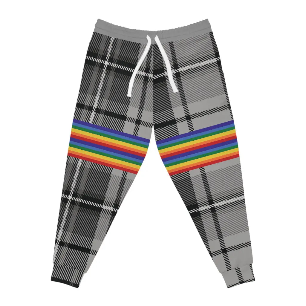 Trendy PRIDE Plaid Athletic Joggers - Unisex Activewear Printify
