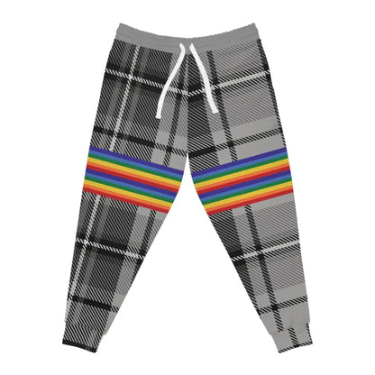 Trendy PRIDE Plaid Athletic Joggers - Unisex Activewear Printify