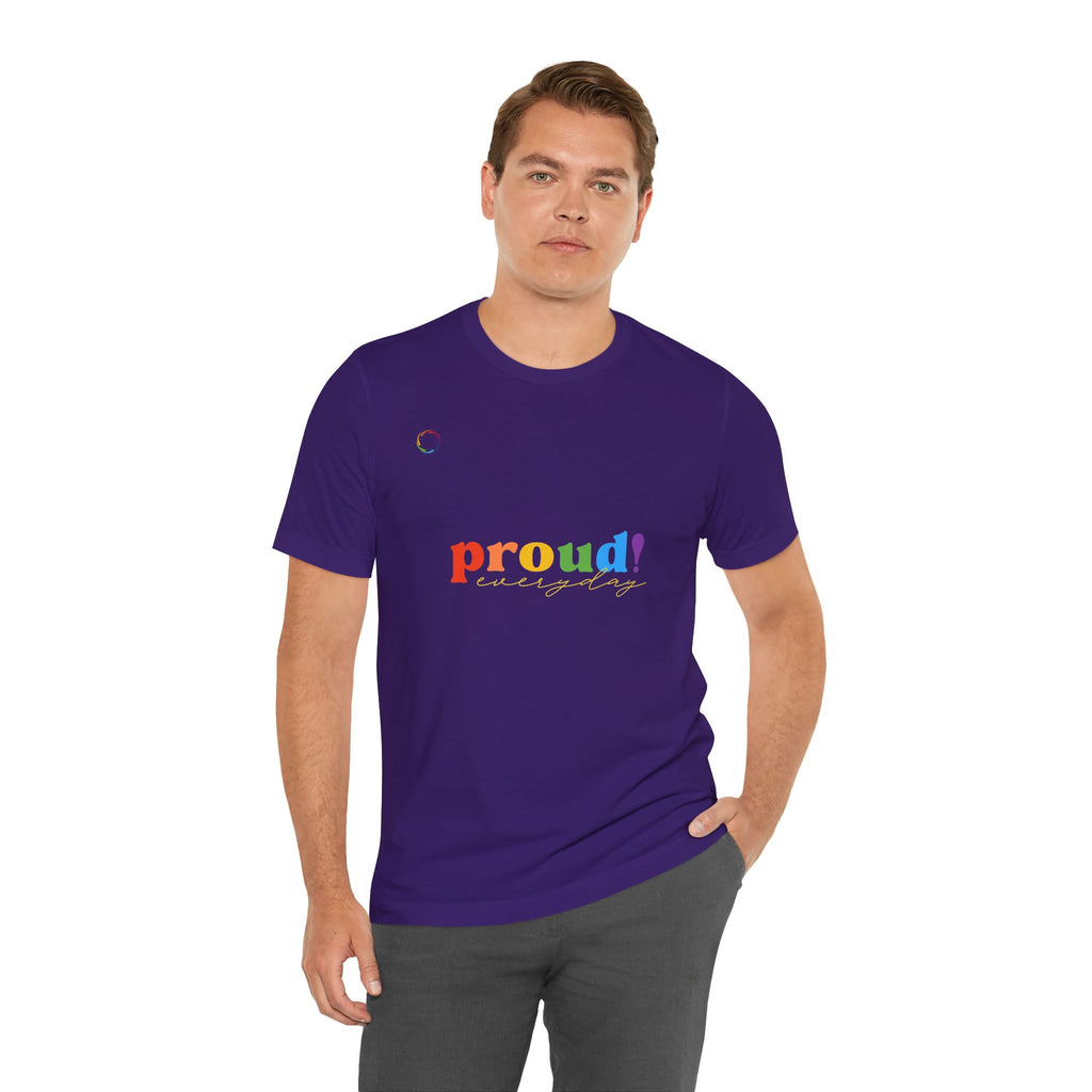 Proud! Unisex Short Sleeve Tee - Celebrate LGBTQ+ PRIDE