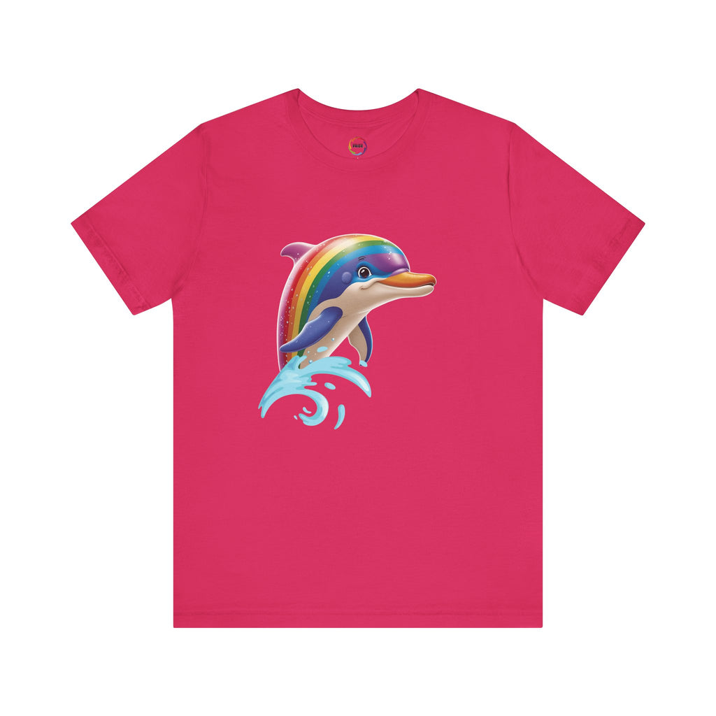 PRIDE- Rainbow Dolphin Unisex Tee - Fun Summer Shirt