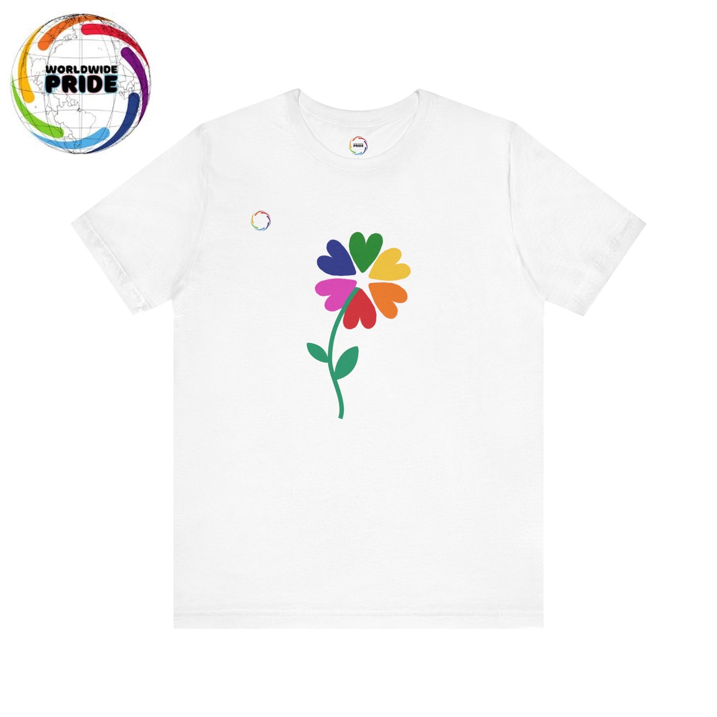 PRIDE Floral Short Sleeve Tee for Celebrating the LGBTQIA+ Community