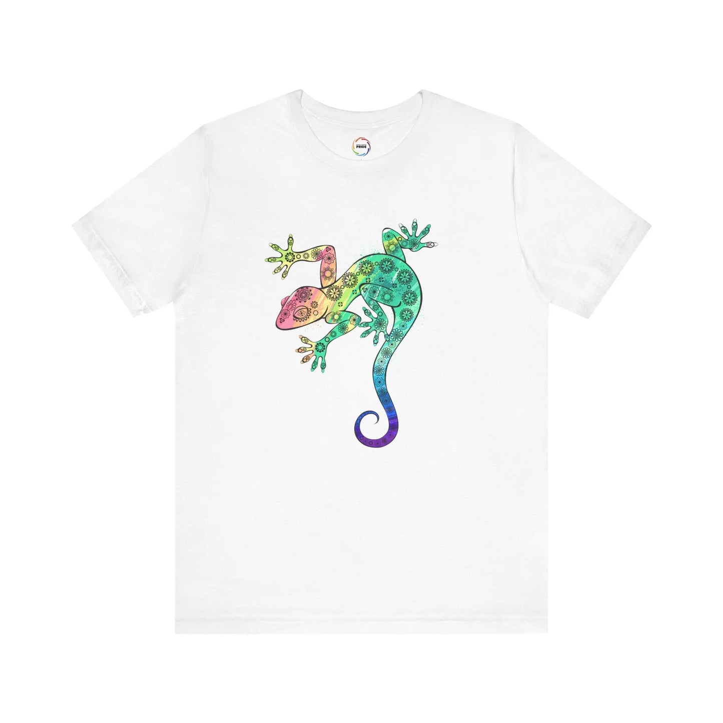Rainbow Gecko Unisex Tee - Vibrant Nature-Inspired Design Printify