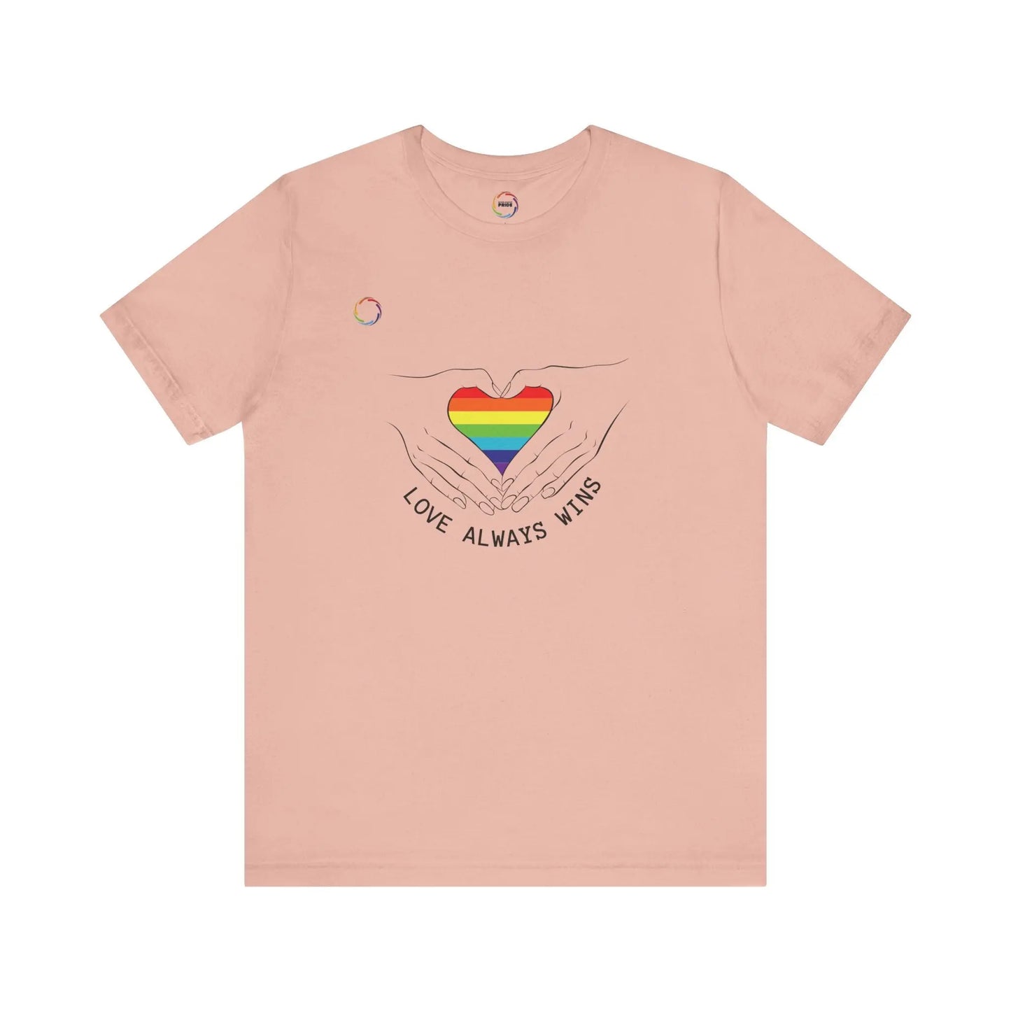 PRIDE Heart Bella+Canvas Unisex Tee - "Love Always Wins" Printify