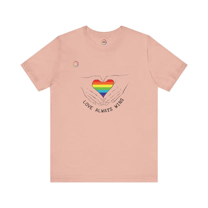 PRIDE Heart Bella+Canvas Unisex Tee - "Love Always Wins" Printify