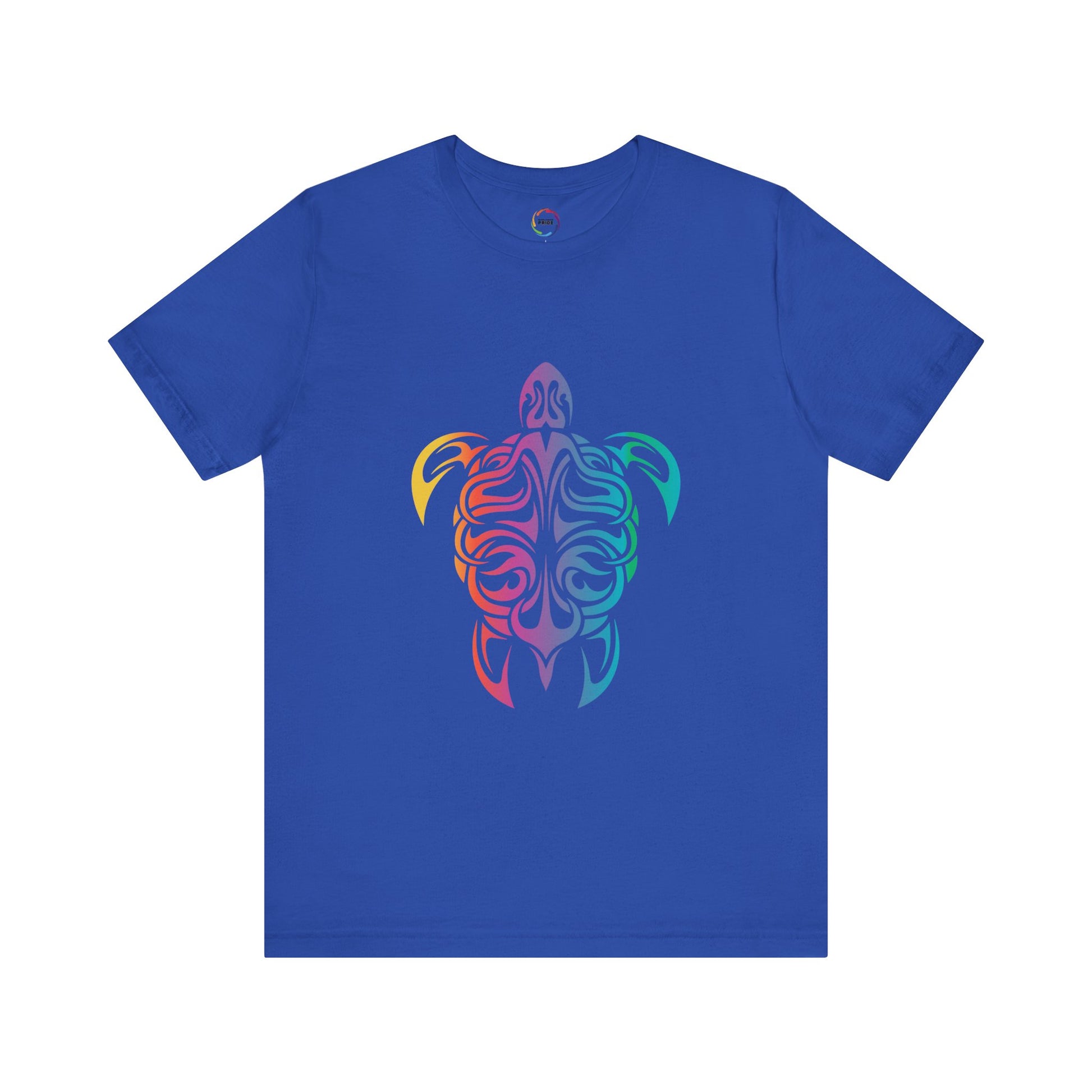 Colorful Tribal Turtle Unisex Short Sleeve Tee - Eco-Friendly Summer Wear