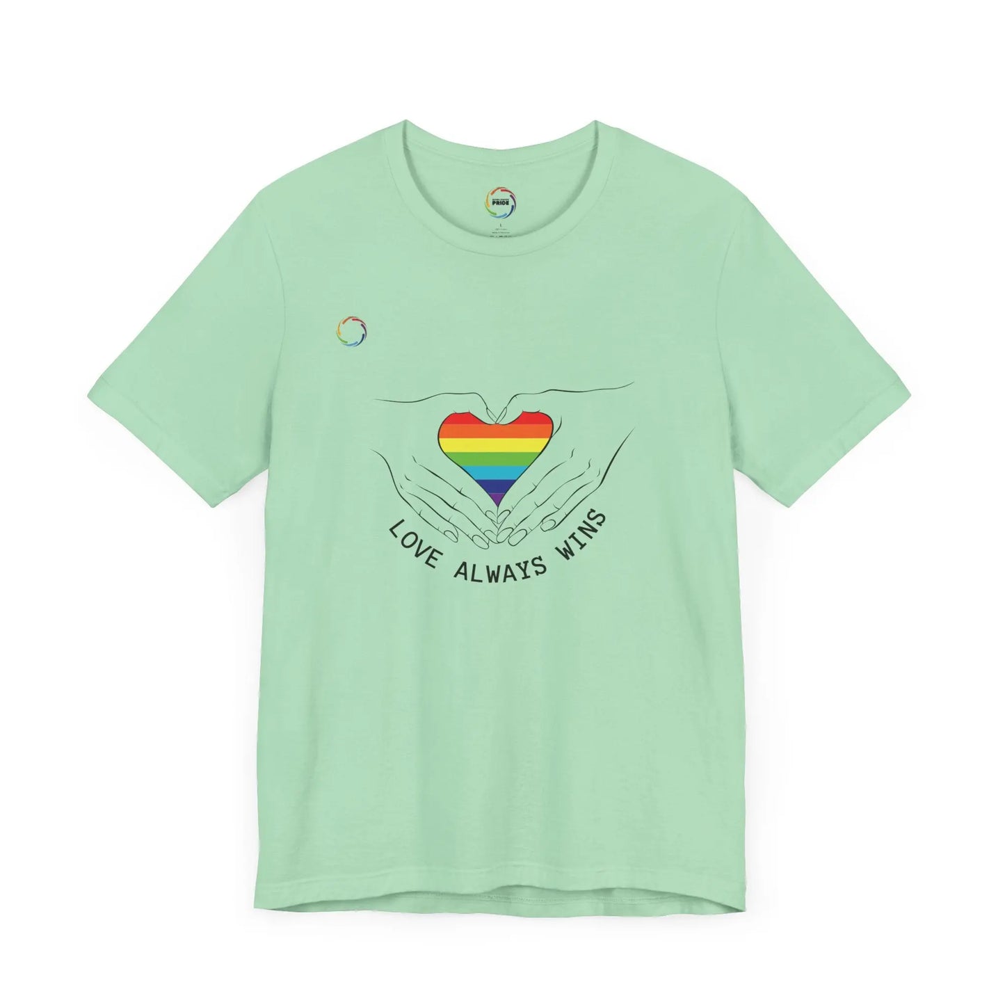 PRIDE Heart Bella+Canvas Unisex Tee - "Love Always Wins" Printify