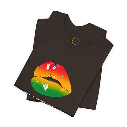 Fluff The Haters Rainbow Lips Tee — Funny Empowerment Graphic T-Shirt Printify