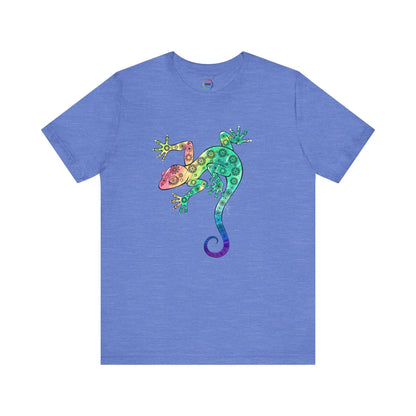 Rainbow Gecko Unisex Tee - Vibrant Nature-Inspired Design Printify