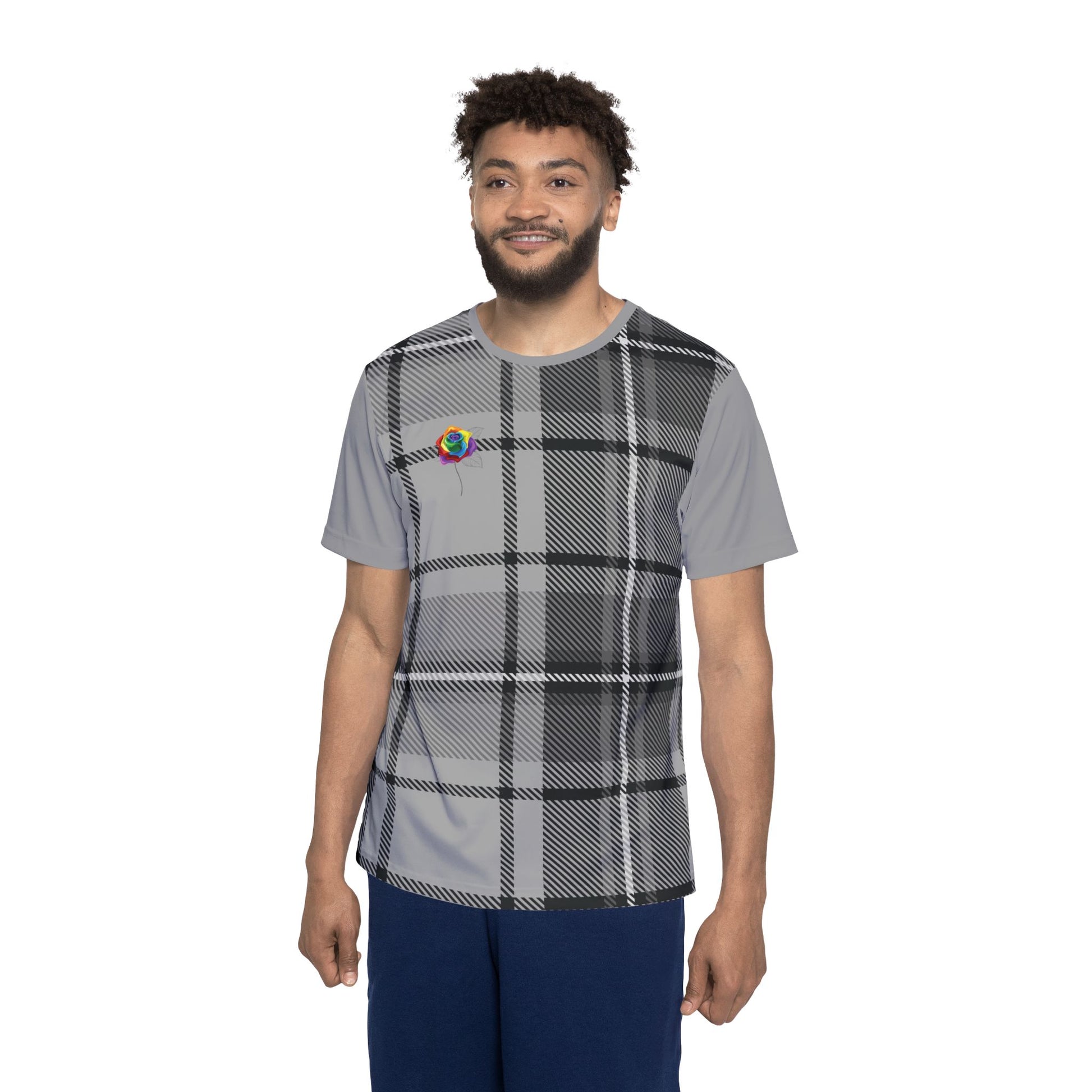 Men's PRIDE Flower Plaid Shirt - Perfect for Active Days and Casual Outings
